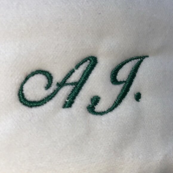 Pottery Barn A.G. Velvet Stocking Christmas Monogram Holiday Xmas Red Cream 14” - Picture 2 of 9